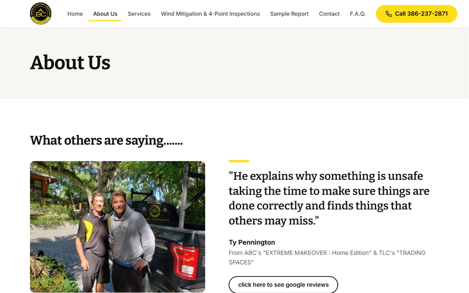 About Us page